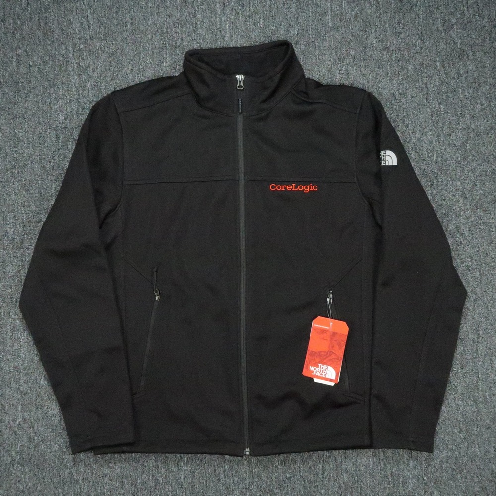 The North Face Jacket Mens Medium Black Ridgewall Softshell Full Zip Pockets